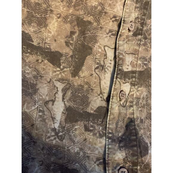 Woolrich mens medium Barley Trout button cotton fishing hunting outdoors - Picture 4 of 7